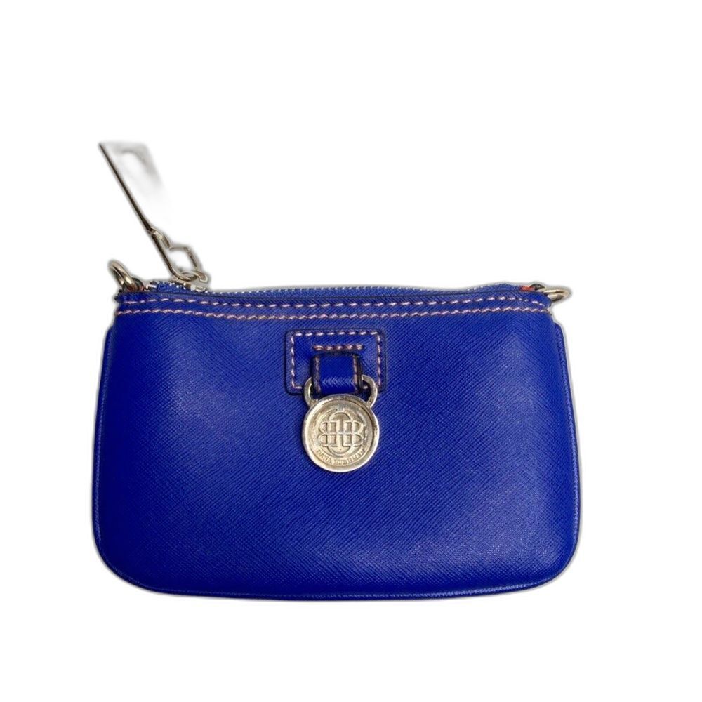 Dana Buchman Blue Zip Close Wallet Blue Orange Liner